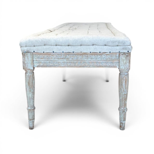 This elegant 19th-century Gustavian bench features clean lines, refined proportions, and a beautifully aged patina that...