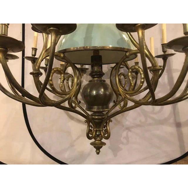 Georgian Style Chandelier With a Globe Centre Matching Chain and Canopy For Sale - Image 4 of 13