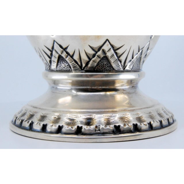 Silver Vase with Reliefs of Shells and Flowers For Sale - Image 9 of 10