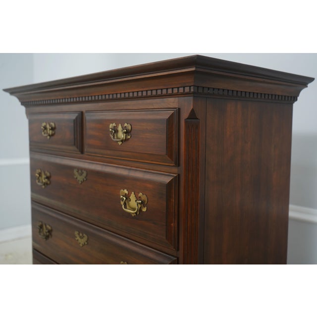 Pennsylvania House Cherry Chest on Chest Design High Chest For Sale - Image 10 of 15