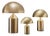 Large Small Atollo Gold Table Lamps by Magistretti for Oluce, Set of 3 For Sale