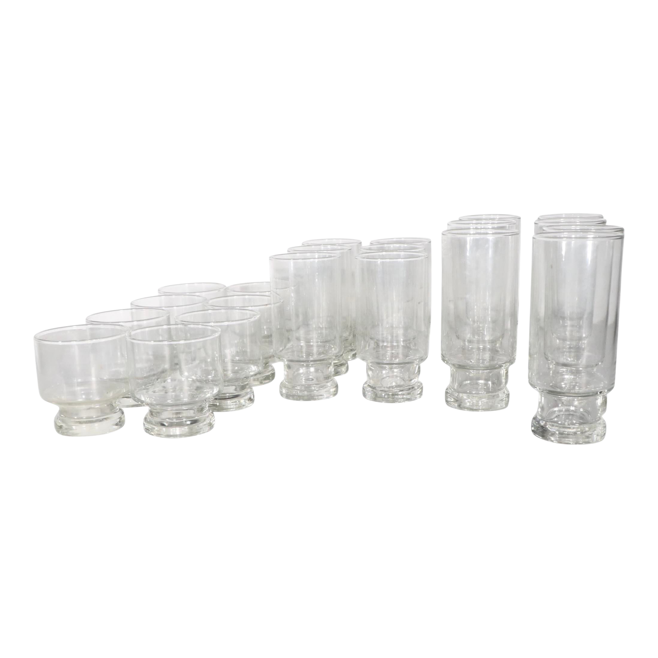 1980s drinking glasses Vintage Crystal Champagne Glasses Set of 8 by Bottega Jacobs