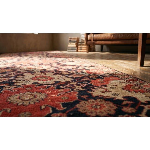 1930s Black Geometric Antique Caucasian Karabagh Rug 3'8" X 19'7" Handknotted Wool Carpet For Sale In New York - Image 6 of 8
