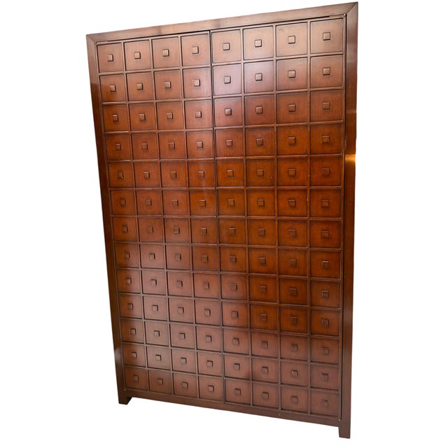 Nancy Corzine Nancy Corzine Modern Apothecary Linen Press Armoire For Sale - Image 4 of 7