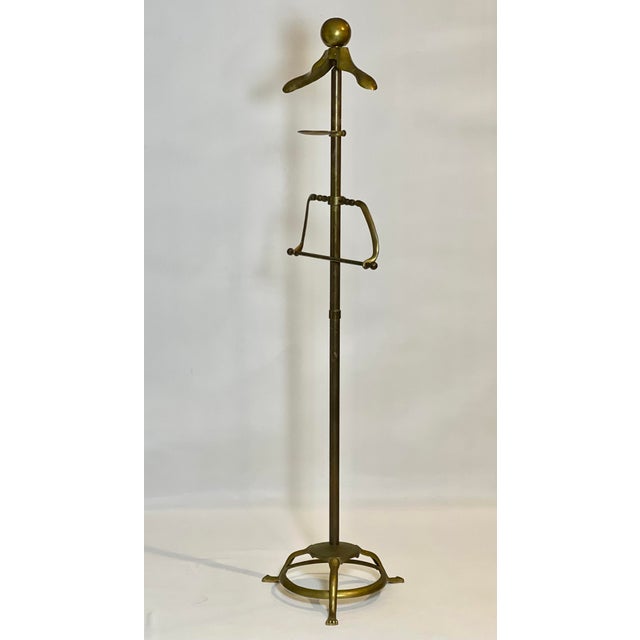 1960s Art Deco Solid Brass Clothing Valet Chairish