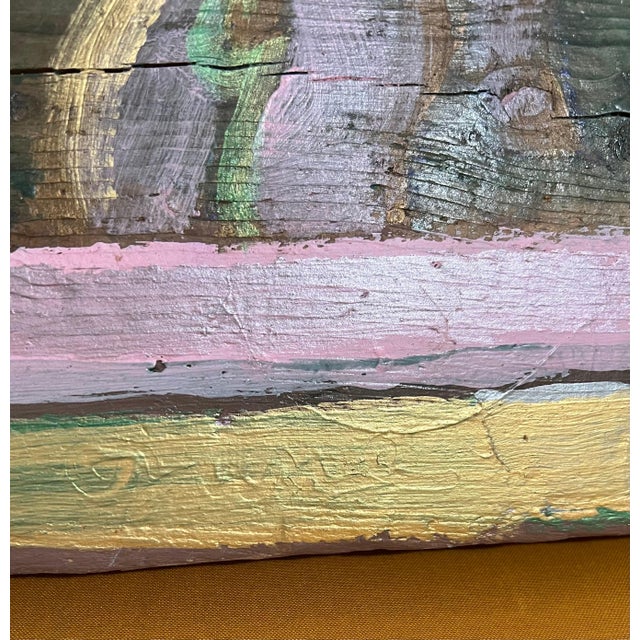 Abstract Edward Avedisian, Mod Abstract Expressionist Modernist Oil Painting Edward Avedisian Color Figure For Sale - Image 3 of 9