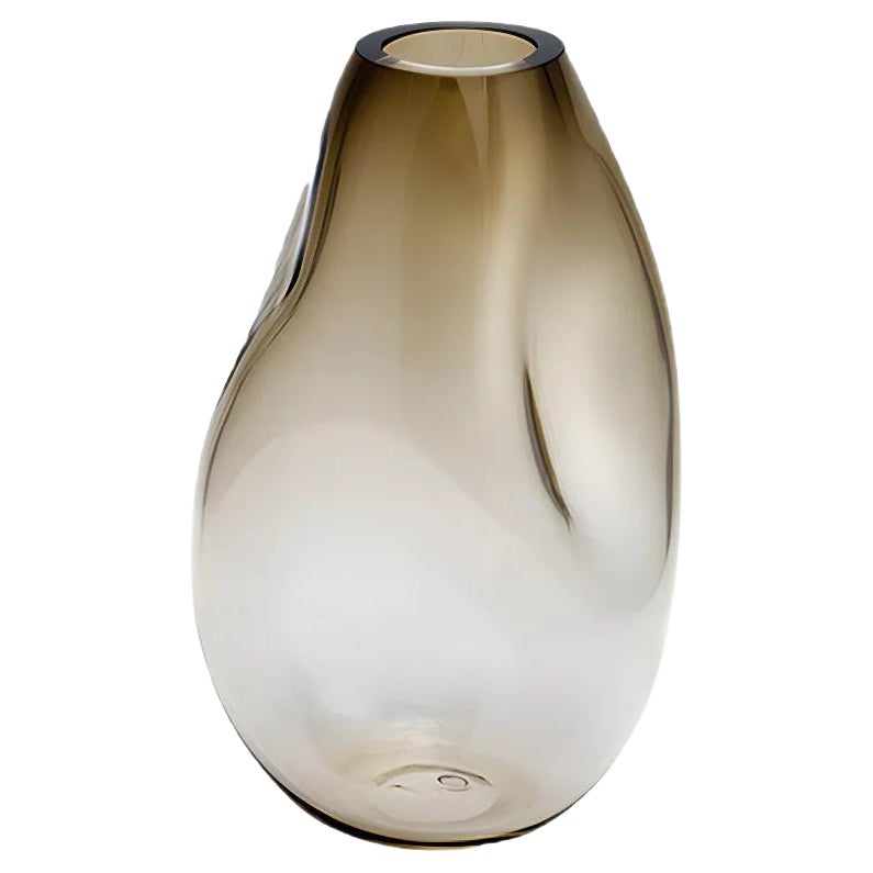 Supernova IV Silver Smoke L Vase by Simone Lueling for ELOA | Chairish