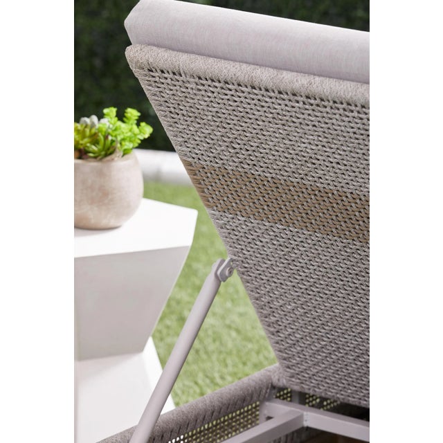 Wood Tapestry Teak & Rope Outdoor Chaise Lounge For Sale - Image 7 of 13