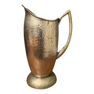 1950s Perego Filippo Saluzzo Italian Hammered Pitcher