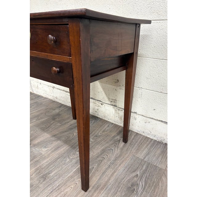 Antique Primitive Work Table Sewing Stand Desk For Sale - Image 4 of 16