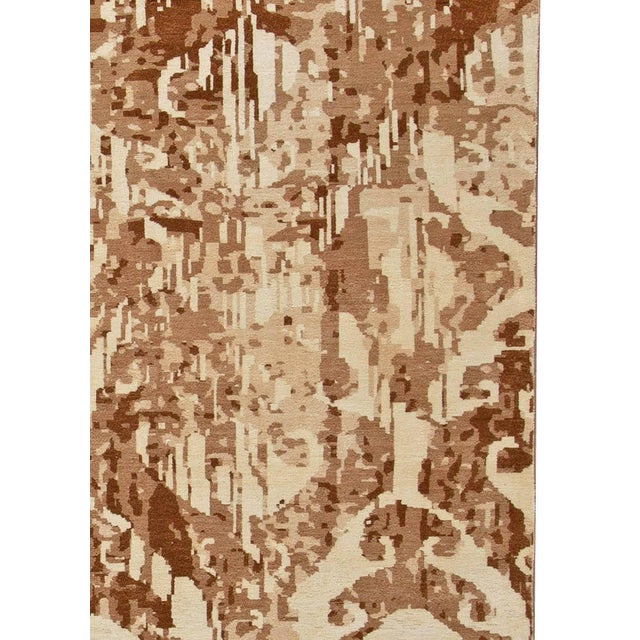Modern Contemporary Abstract Luria Hand Knotted Wool Rug by Doris Leslie Blau For Sale - Image 3 of 6