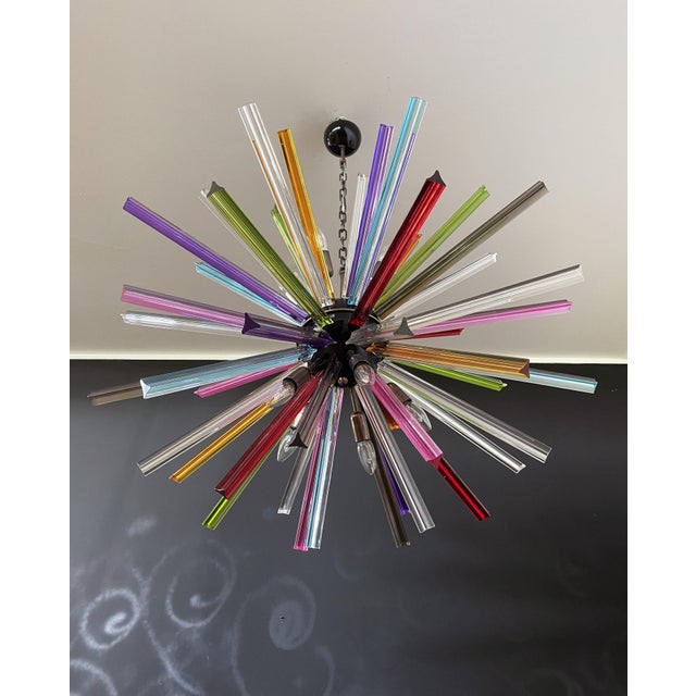 Crystal Prism Sputnik Chandelier, Italy, 1990s For Sale - Image 15 of 18