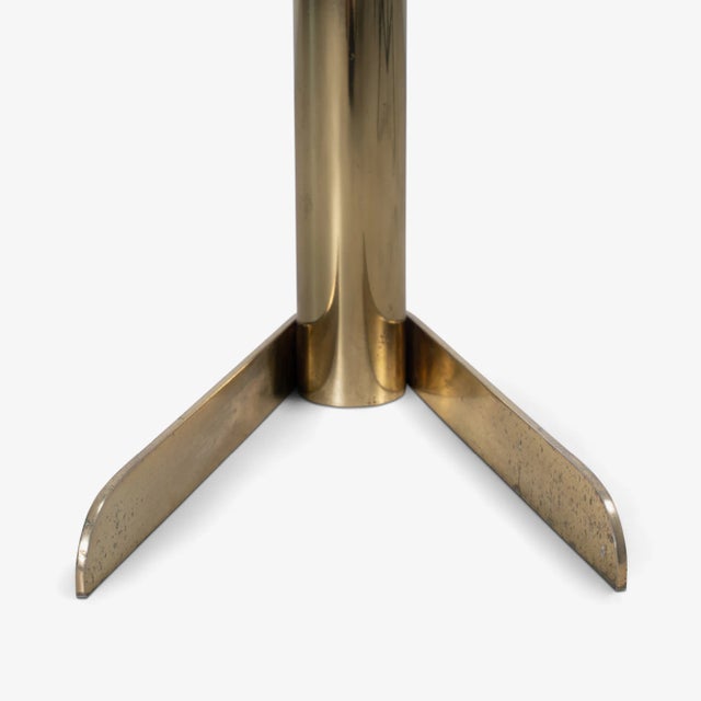 Pace Collection Wedge Accent Cigar Drinks Table in Polished Brass by Leon Rosen For Sale - Image 9 of 12