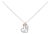 Two Tone .925 Sterling Silver 1/5 cttw Diamond "Mom" and Heart Pendant Necklace (H-I, I1-I2) For Sale