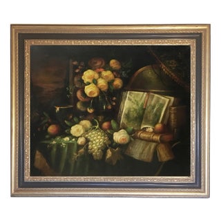 Massimo Reggiani, Italian Still Life, 2005, Oil on Canvas, Framed For Sale