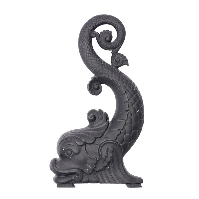 Pair of Bradley & Hubbard Cast Iron Dolphin Form Andirons, C. 1900 For Sale In Chicago - Image 6 of 10