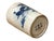Chinese Distressed White Porcelain Blue Birds Graphic Holder Vase For Sale - Image 4 of 7