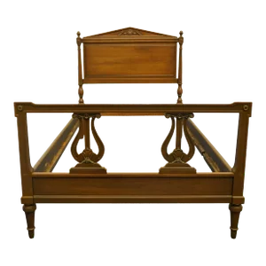 Davis Cabinet Co. Italian Neoclassical Tuscan Style Twin Size Bed 473 - Chambord Walnut Finish
