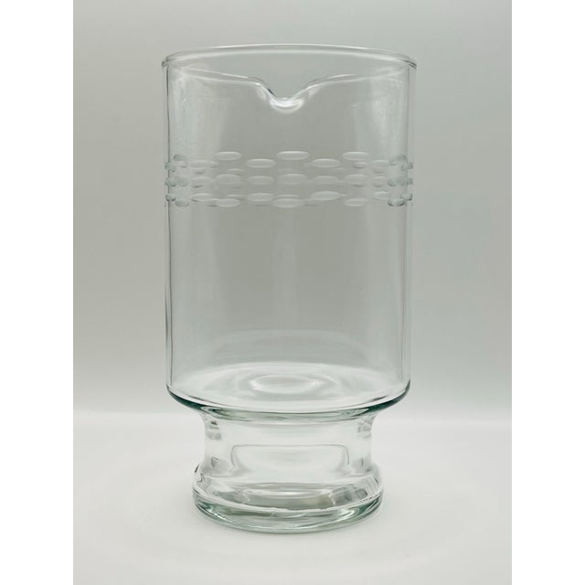 1990’s Clear Etched Glass Carafe For Sale In Jacksonville, FL - Image 6 of 11