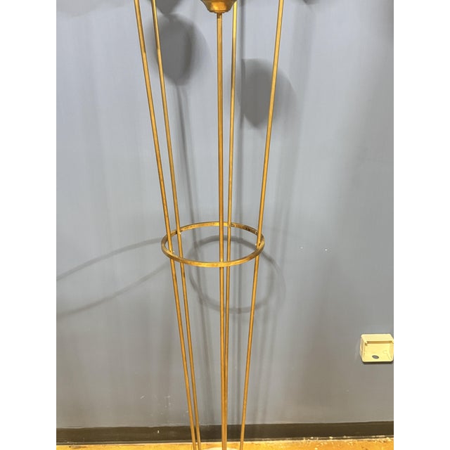 Alberello floor lamp with brass structure, marble base and opaline glass lamps perfect in any type of environment European...