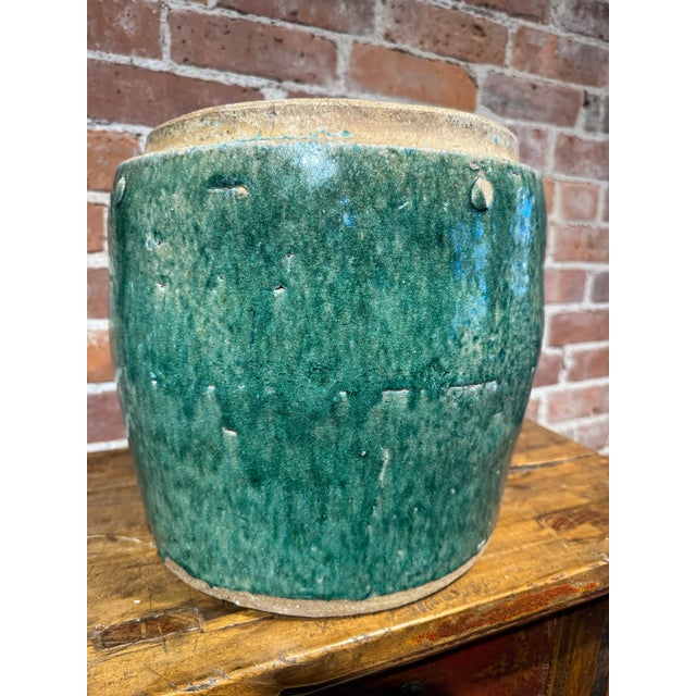 Ceramic Vintage Chinese Shiwan Pottery Storage Jar For Sale - Image 7 of 10