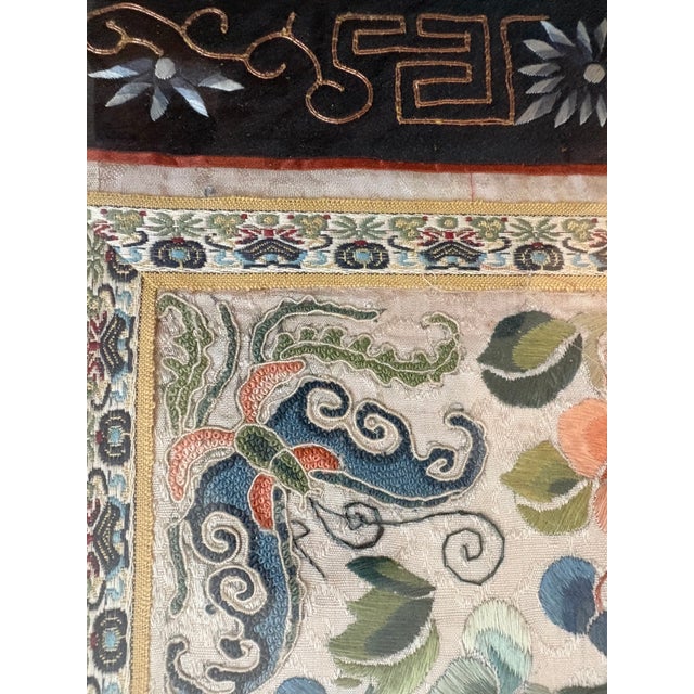 Chinese Antique Chinese Kimono Sleeve Embroidery (Peking Knots) For Sale - Image 3 of 8