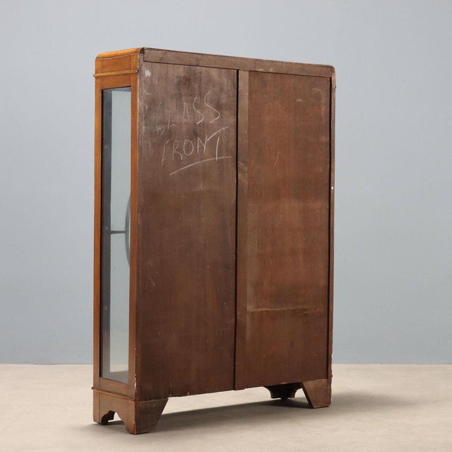Art Deco Walnut Display Cabinet For Sale - Image 10 of 11