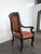 Restoration Mahogany Armchair with Curved Armrests and Orange Fabric For Sale - Image 4 of 10