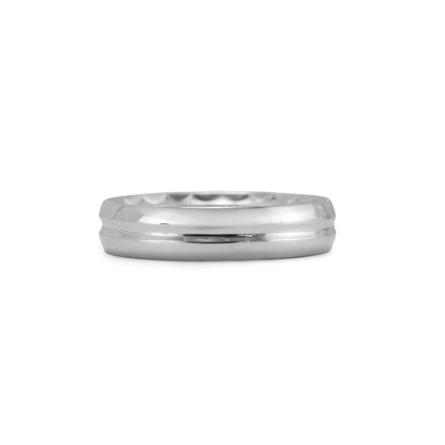 Men’s Tacori Platinum Classic Streamline Finish Wedding Band Ring, Size 10.25 For Sale In Houston - Image 6 of 8