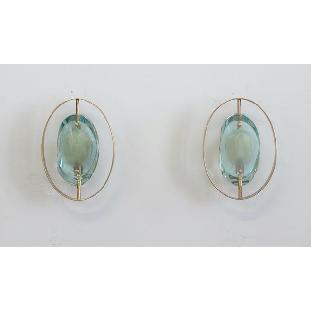 Mid-Century Modern Model 2240 Wall Lights by Max Ingrand for Fontana Arte, 1959, Set of 2 For Sale - Image 3 of 17