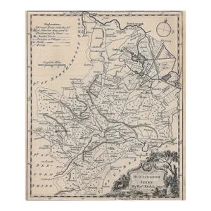 Huntingdonshire Antique British Map by Thomas Kitchin