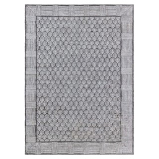 Modern Silk & Wool Rug with Geometric Design by Doris Leslie Blau For Sale