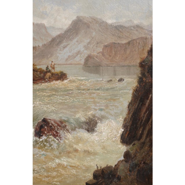 Late 19th Century Alfred De Breanski Sr. “A Pole In The Highlands” Realism Seascape Late 19th Century For Sale - Image 5 of 11
