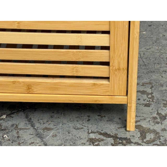 Bamboo Double Door Storage Cabinet For Sale - Image 12 of 12