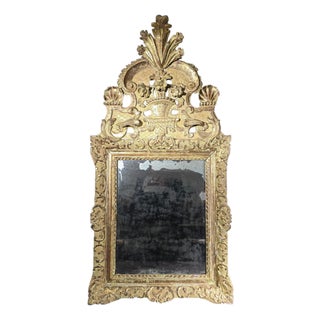 French Carved and Gilded Wood Mirror, 1740s For Sale