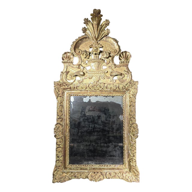 French Carved and Gilded Wood Mirror, 1740s For Sale