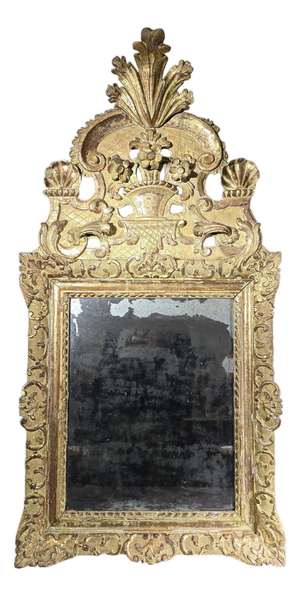 French Carved and Gilded Wood Mirror, 1740s