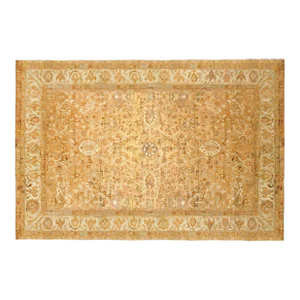 Antique Indian Agra Oriental Rug, Room Size, w/ Floral Elements