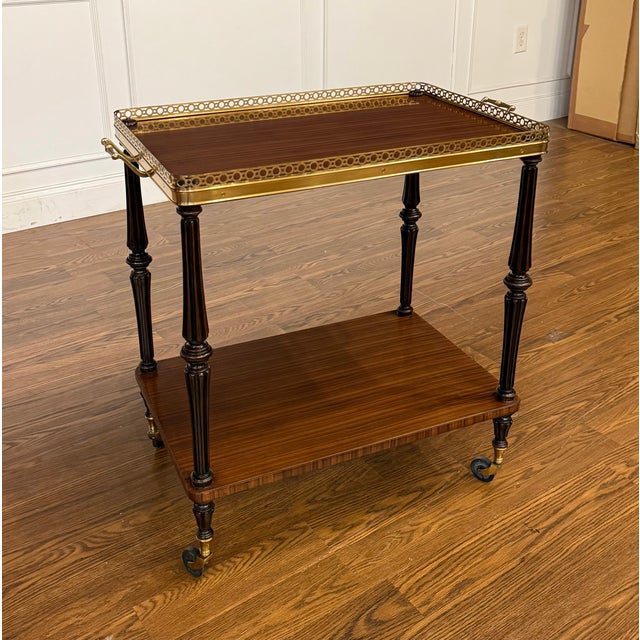 Wood Leighton Hall Serving Cart/Trolley - Showroom Sample For Sale - Image 7 of 12