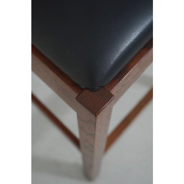 Pair Stickley Mission Oak Bar or Bistro Chairs For Sale - Image 12 of 18