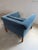 Blue Rare Charles McMurray Architect-Designed Geometric Form Lounge Chair in Mohair For Sale - Image 8 of 12