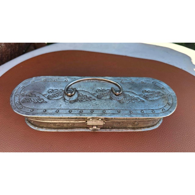 Antique Oblong Plated Box, 1890s For Sale - Image 6 of 9