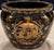 Black Large Scale 12” Regency Style Cache Pot in the Manner of Versace For Sale - Image 8 of 14