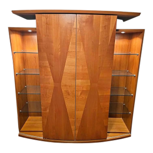 Late 20th Century Alf Italia Olga Entertainment Center · Italian Modern Wall Unit · Lighted Display + Media Storage