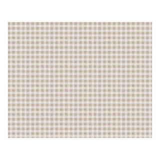 Austen Gingham Small Check Removable Wallpaper – Linen Tan Single Roll For Sale