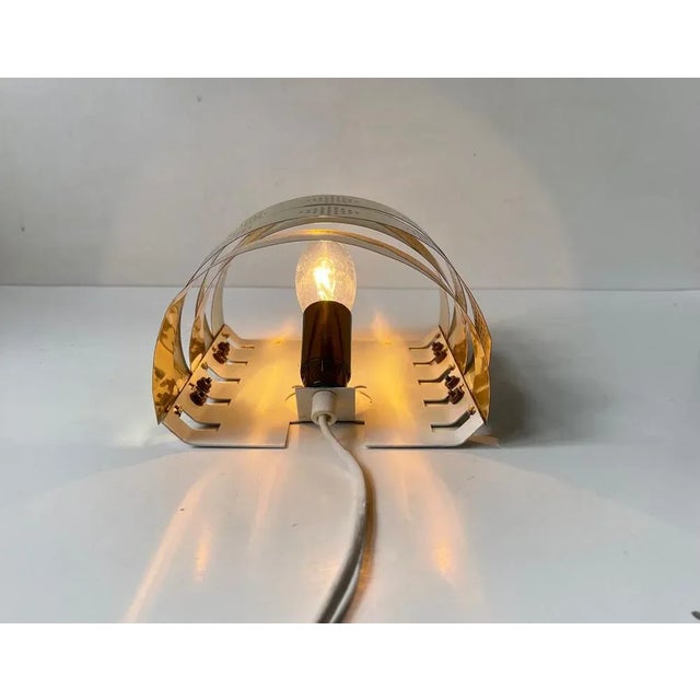 Danish Modern Brass Wall Sconce by Werner Schou for Coronell, 1970s For Sale - Image 4 of 7