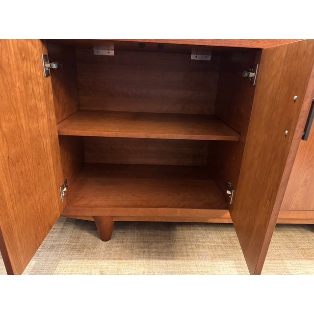 2000 - 2009 Knowlton Brothers Avenue Credenza in Walnut Cherry Mid-Century Modern, Attributed For Sale - Image 5 of 10