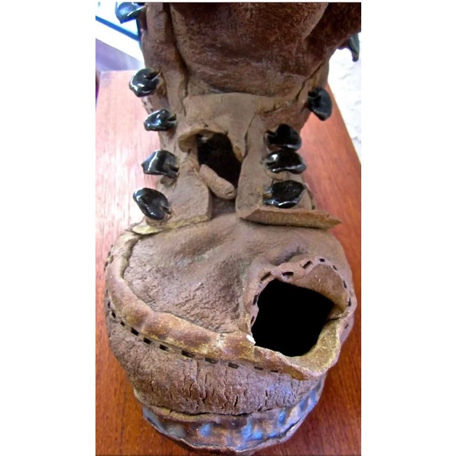 1960s 1960s Outsider Art Clay Boot Sculpture For Sale - Image 5 of 5
