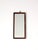 Antique 19th-century double reflection mirror with a slender wood frame, beautifully aged surface, and simple metal ring...