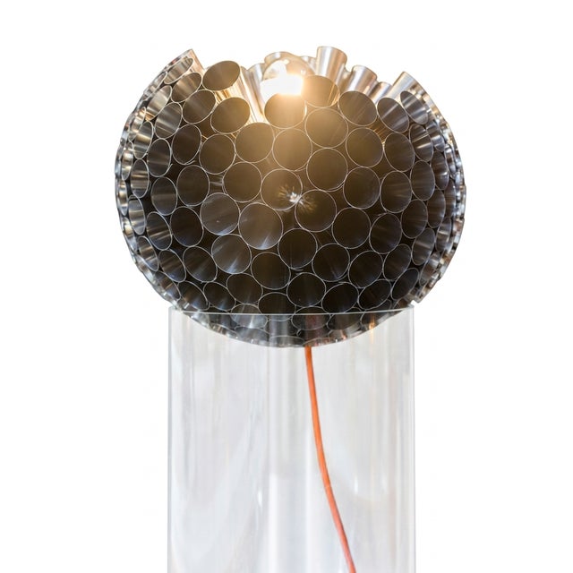 Life on mars is a floor-standing luminous sculpture that pays tribute to david bowie and the dreamy "space age" aesthetic....